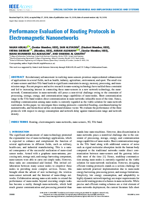 (PDF) Performance Evaluation of Routing Protocols in Electromagnetic ...