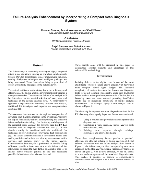 (PDF) Failure Analysis Enhancement by Incorporating a Compact Scan ...