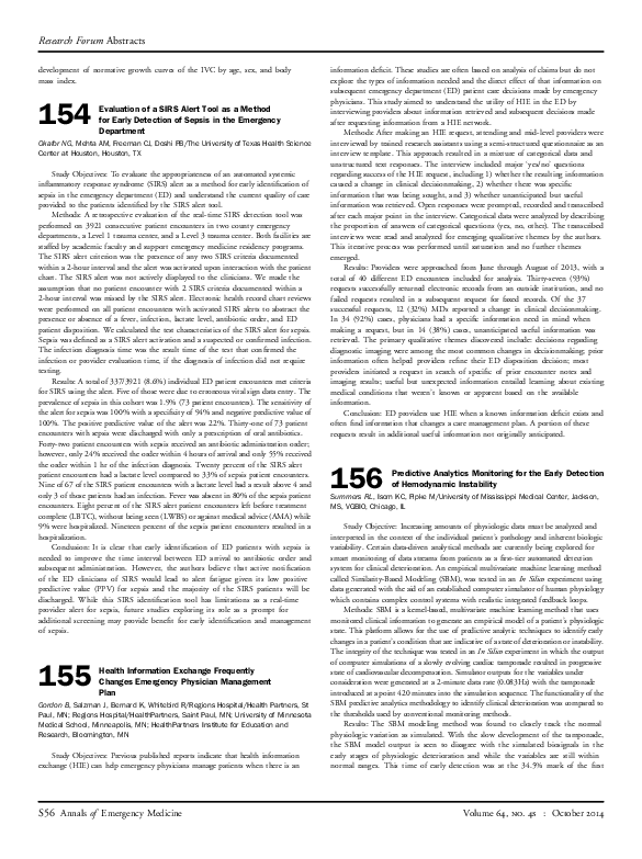 (PDF) 154 Evaluation of a SIRS Alert Tool as a Method for Early ...