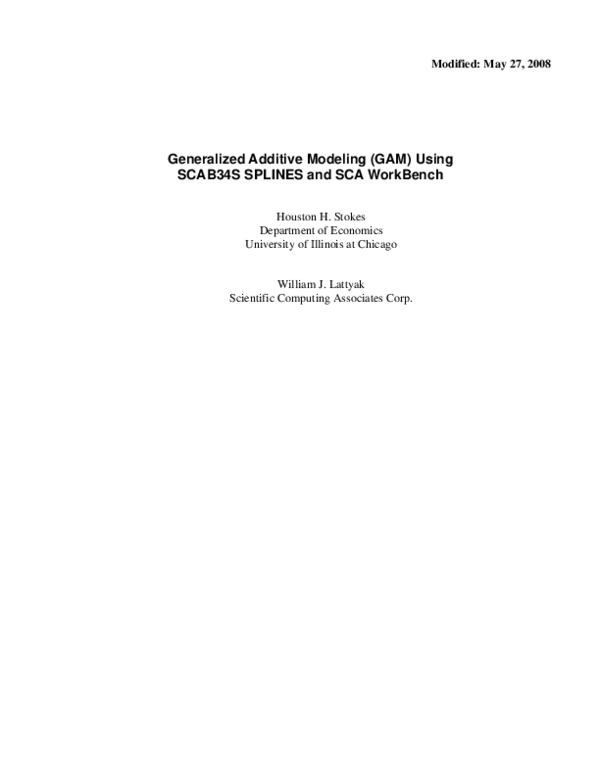 (PDF) Generalized Additive Modeling (GAM) Using SCAB34S SPLINES and SCA ...