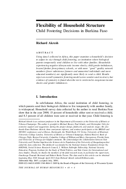(PDF) Flexibility of Household Structure