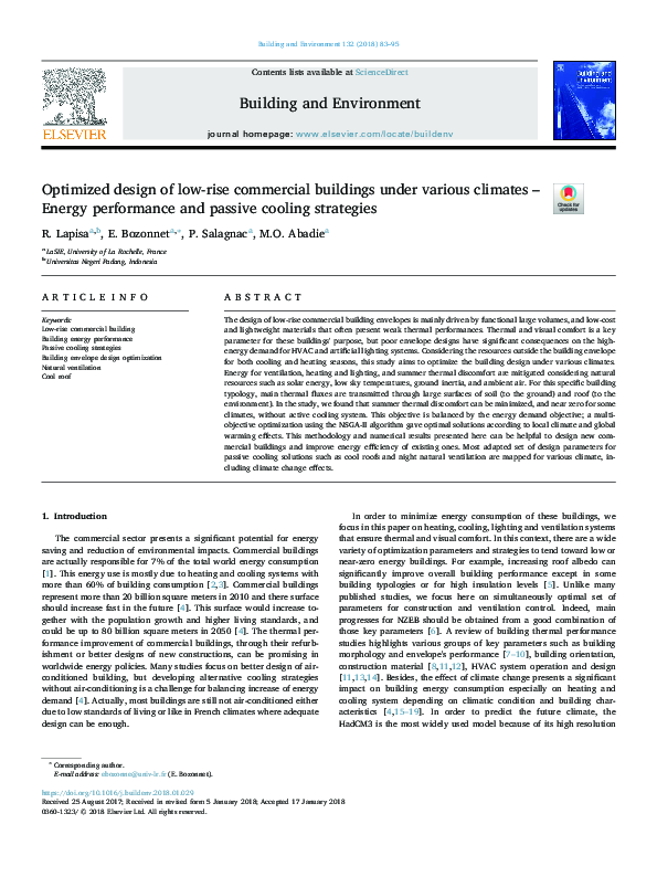 Picture of (PDF) Optimized design of low-rise commercial buildings under various ...