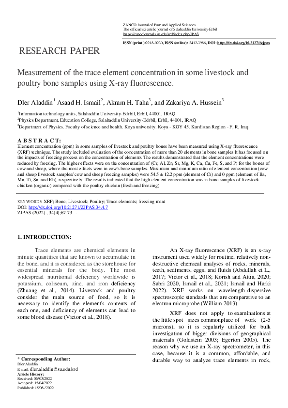 (PDF) Evaluation of the trace element concentration in some livestock ...