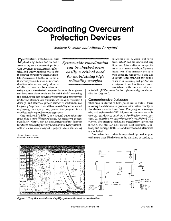 (PDF) Coordinating overcurrent protection devices