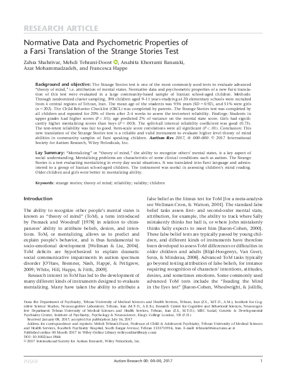 (PDF) Normative data and psychometric properties of a farsi translation ...