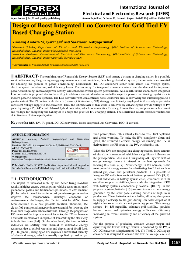 (PDF) Design of Boost Integrated Luo Converter for Grid Tied EV Based ...