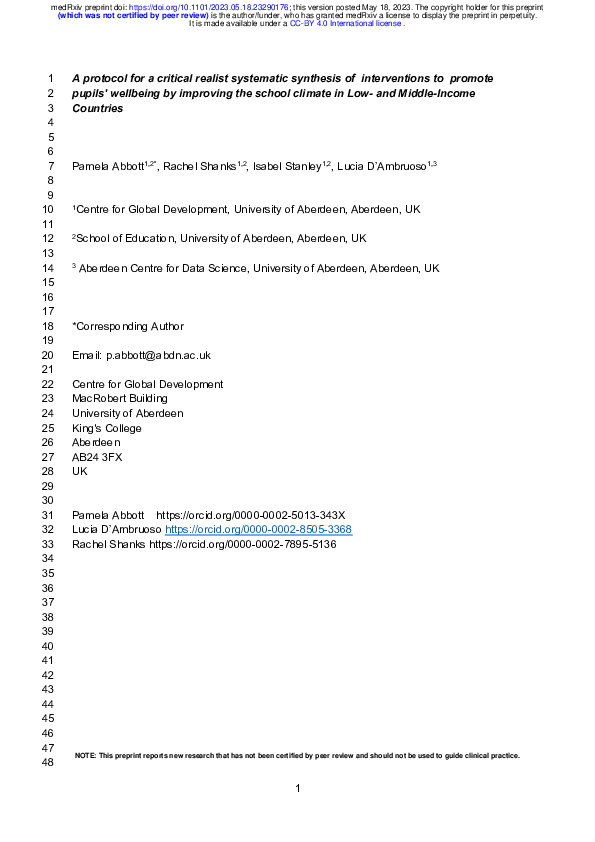 (PDF) A protocol for a critical realist systematic synthesis of ...