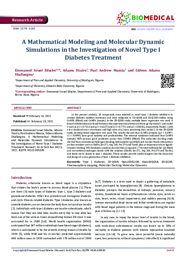(PDF) A Mathematical Modeling and Molecular Dynamic Simulations in the ...