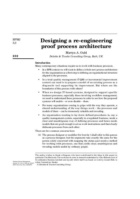 (PDF) Designing a re‐engineering proof process architecture | Martyn ...