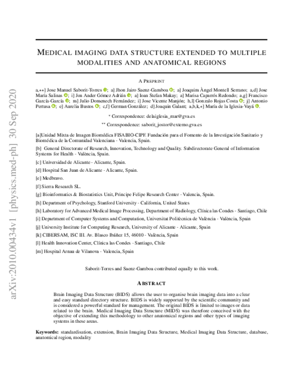 (PDF) Medical imaging data structure extended to multiple modalities ...