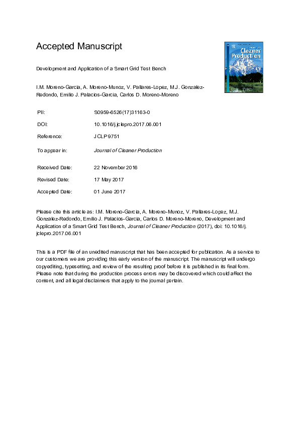 (PDF) Development and application of a smart grid test bench