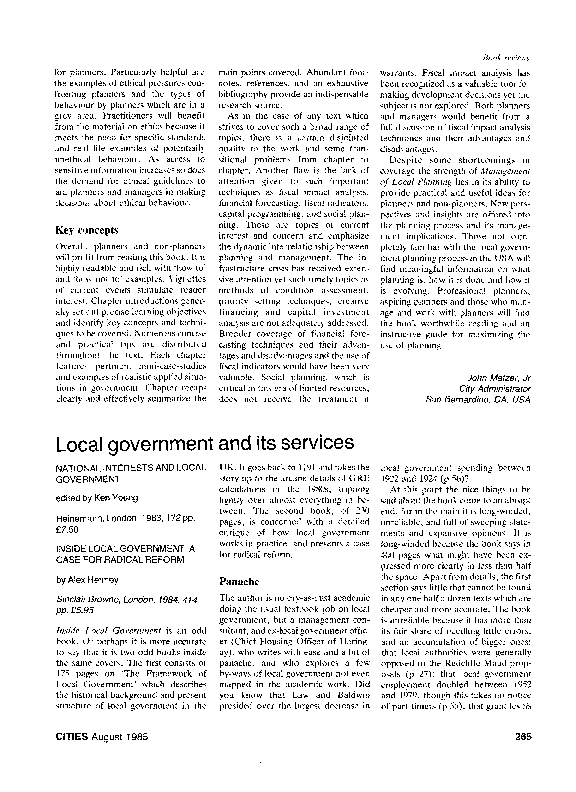 (PDF) Inside local government: A case for radical reform | Ken Newton ...