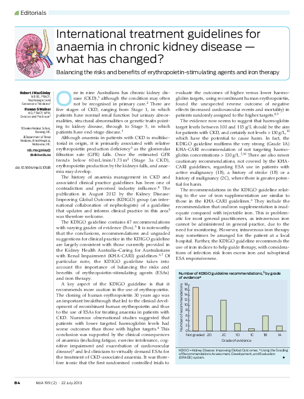 (PDF) International treatment guidelines for anaemia in chronic kidney ...