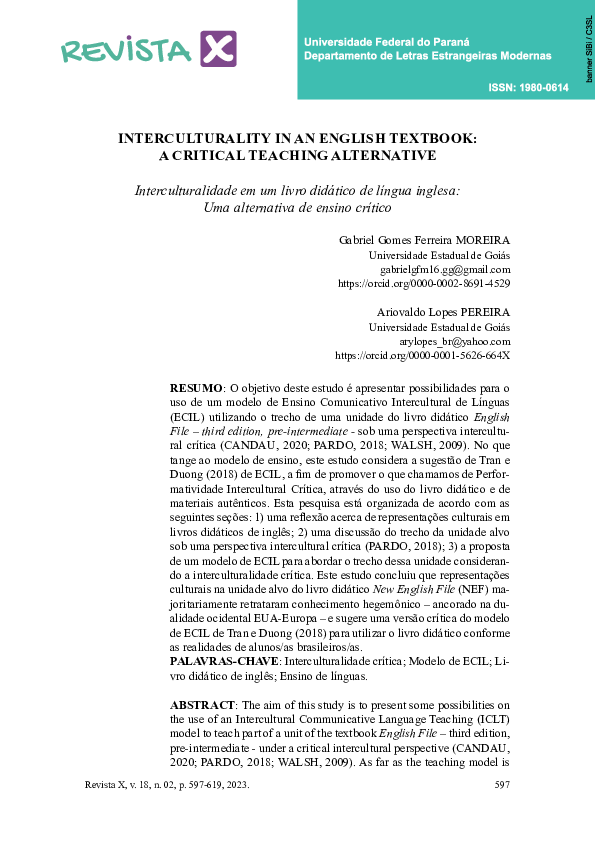 (PDF) INTERCULTURALITY IN AN ENGLISH TEXTBOOK: A CRITICAL TEACHING ...