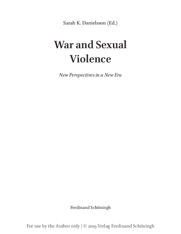 (PDF) Violence Against Women in the New African Wars