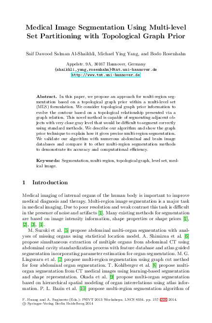 (PDF) Medical Image Segmentation Using Multi-level Set Partitioning ...