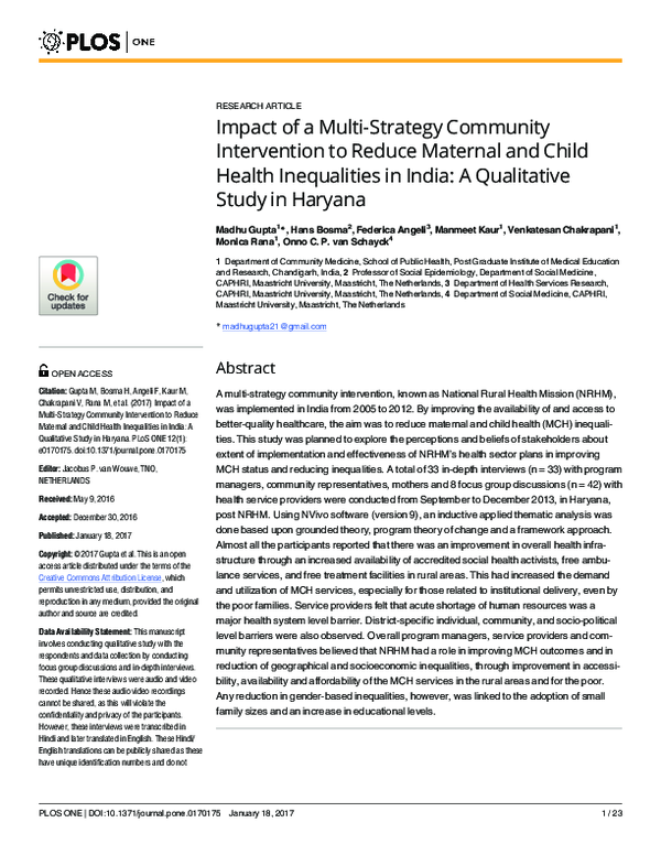 (PDF) Impact of a Multi-Strategy Community Intervention to Reduce ...