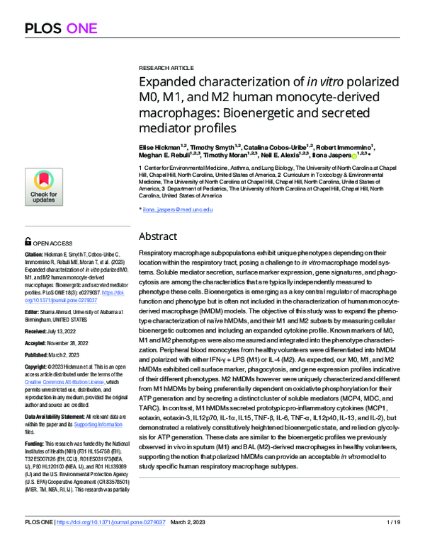 (PDF) Expanded characterization of in vitro polarized M0, M1, and M2 ...