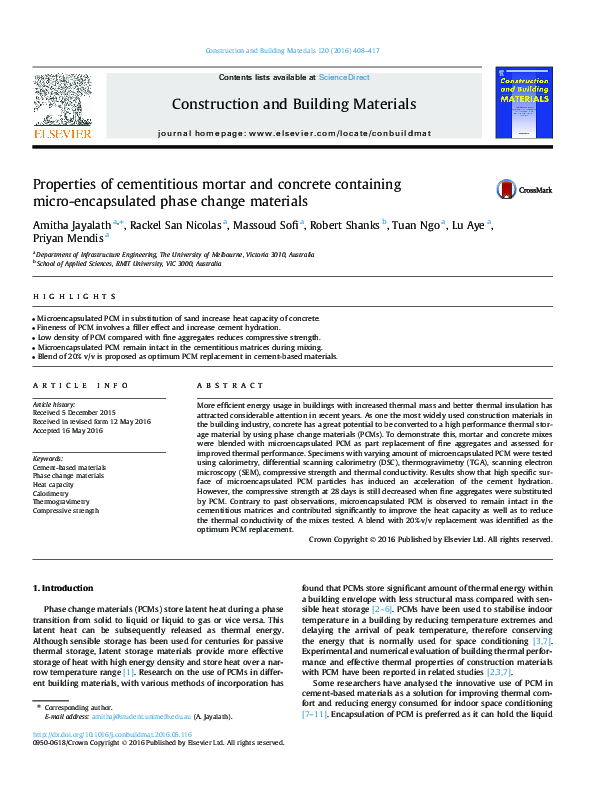 (PDF) Properties of cementitious mortar and concrete containing micro ...