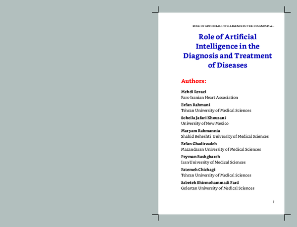 (PDF) Role of Artificial Intelligence in the Diagnosis and Treatment of ...