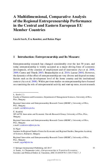 (PDF) A Multidimensional, Comparative Analysis of the Regional ...