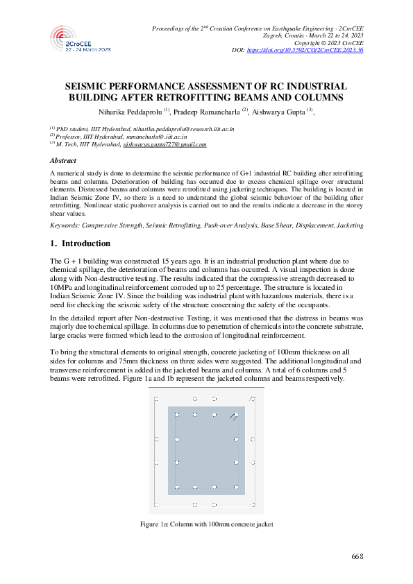 (PDF) Seismic Performance Assessment of RC Industrial Building After ...