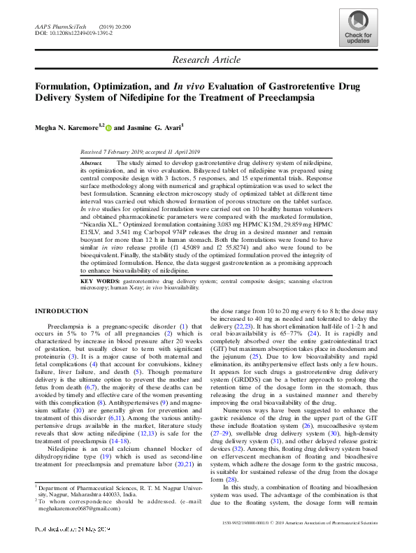 (PDF) Formulation optimization and in vivo evaluation of mucoadhesive ...