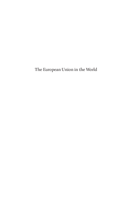 (PDF) The European Union in the World