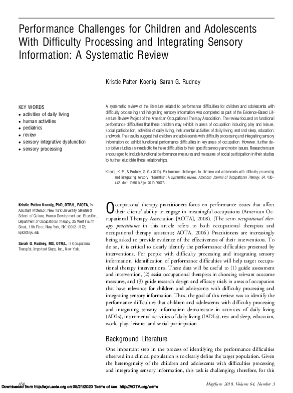 Curated visual reference: Pdf Performance Challenges For Children And Adolescents With Photo Inspiration