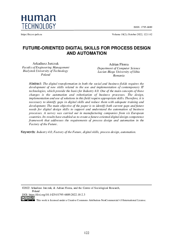 (PDF) Future-Oriented Digital Skills for Process Design and Automation