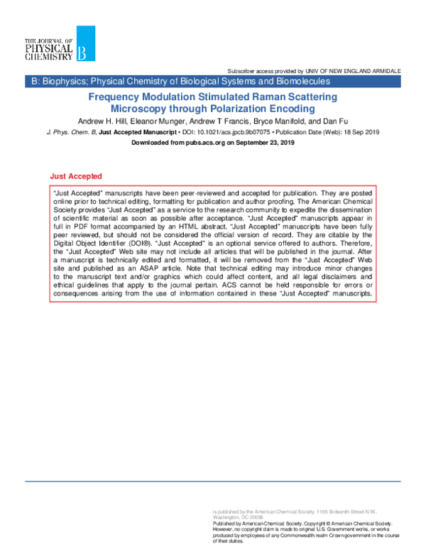PDF) Frequency-modulation stimulated Raman scattering