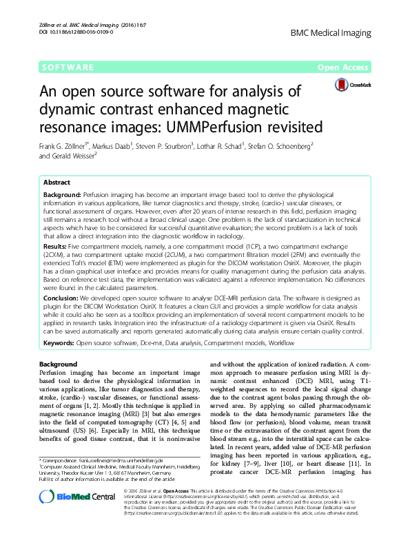 (PDF) An open source software for analysis of dynamic contrast enhanced ...