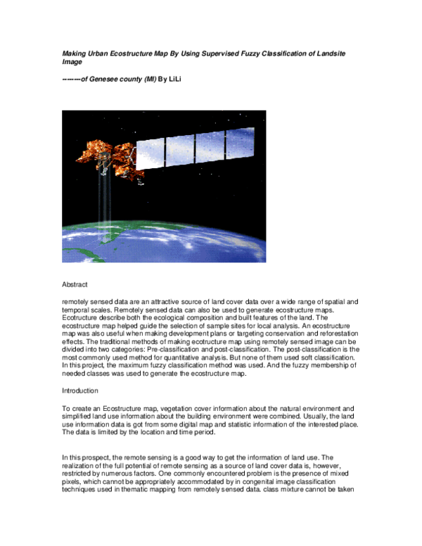 (PDF) Supervised classification of remotely sensed images based on ...