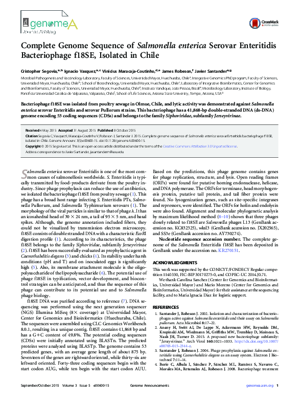 (PDF) Complete Genome Sequence of Salmonella enterica Serovar ...