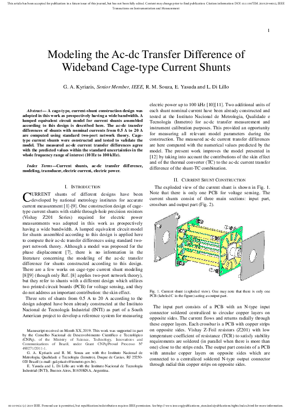 (PDF) Modeling the AC–DC Transfer Difference of Wideband Cage-Type ...