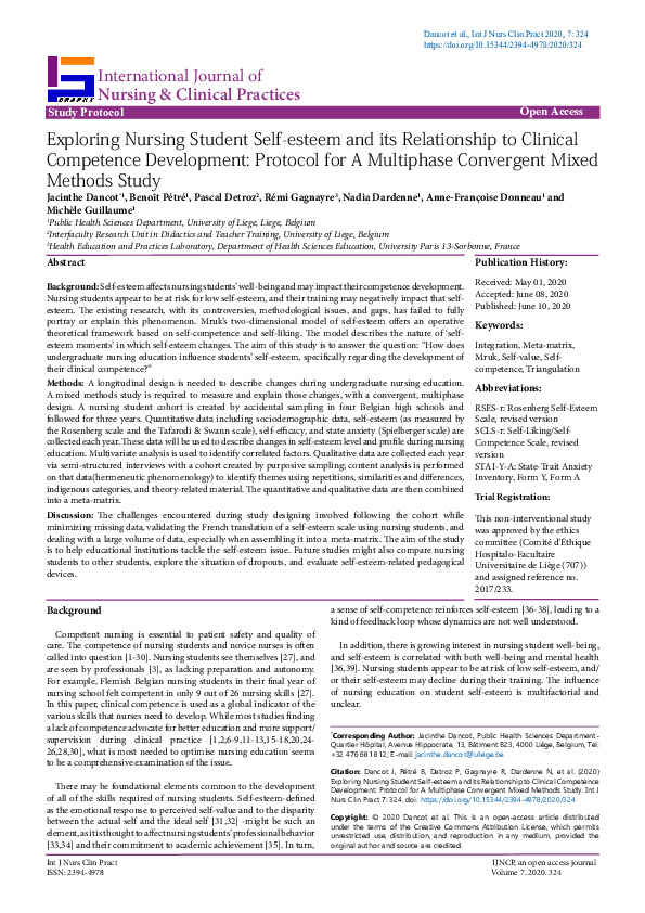 (PDF) Exploring Nursing Student Self-esteem and its Relationship to ...