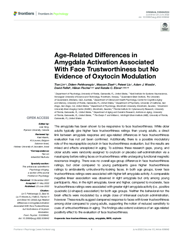 (PDF) Age-Related Differences in Amygdala Activation Associated With ...