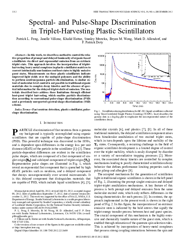 Spectral- and Pulse-Shape Discrimination in Triplet-Harvesting Plastic Scintillators