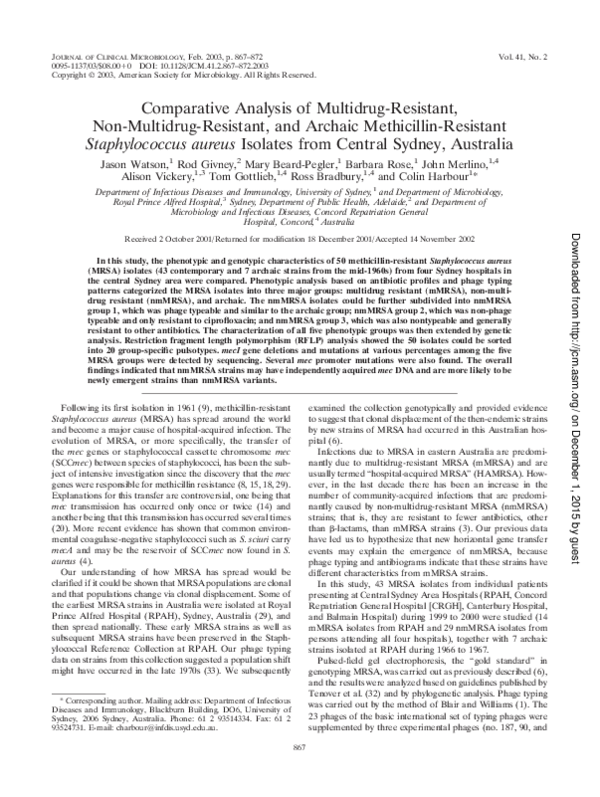 (PDF) Comparative Analysis of Multidrug-Resistant, Non-Multidrug ...