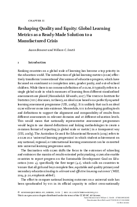 (PDF) Reshaping Quality and Equity