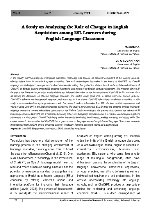 (PDF) A Study on Analyzing the Role of Chatgpt in English Acquisition ...
