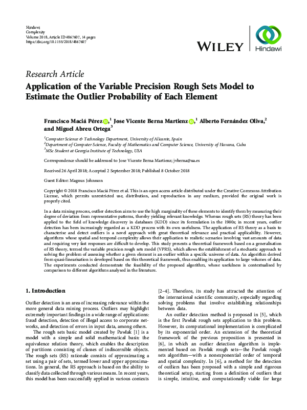 (PDF) Application of the Variable Precision Rough Sets Model to ...