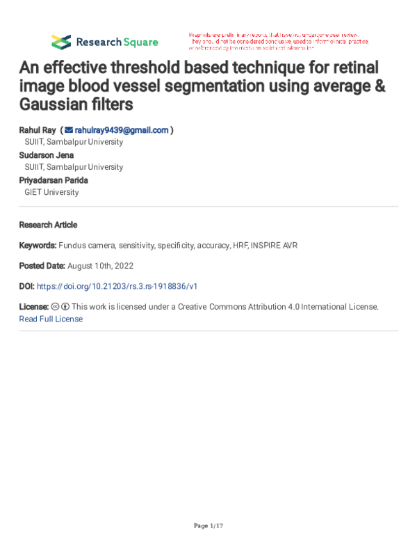 (PDF) An effective threshold based technique for retinal image blood ...