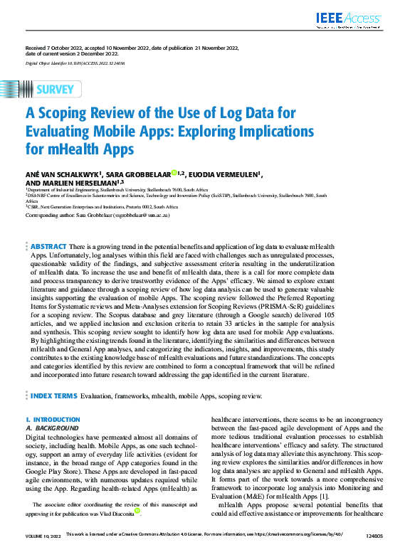 (PDF) A Scoping Review of the Use of Log Data for Evaluating Mobile ...