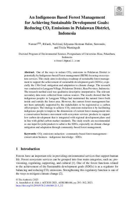 (PDF) An Indigenous Based Forest Management for Achieving Sustainable ...