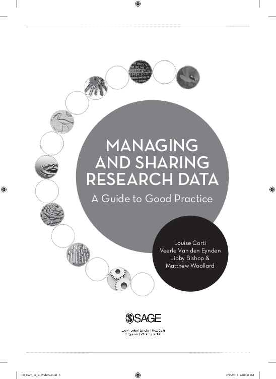 (PDF) Managing and Sharing Research Data: A Guide to Good Practice
