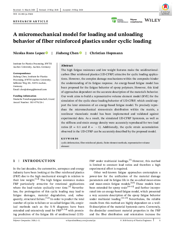(PDF) A micromechanical model for loading and unloading behavior of ...