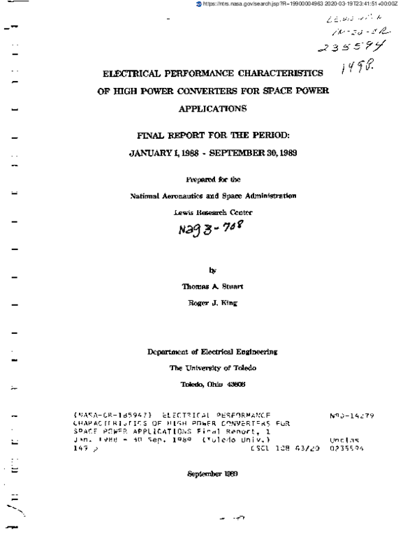 (PDF) Electrical performance characteristics of high power converters ...