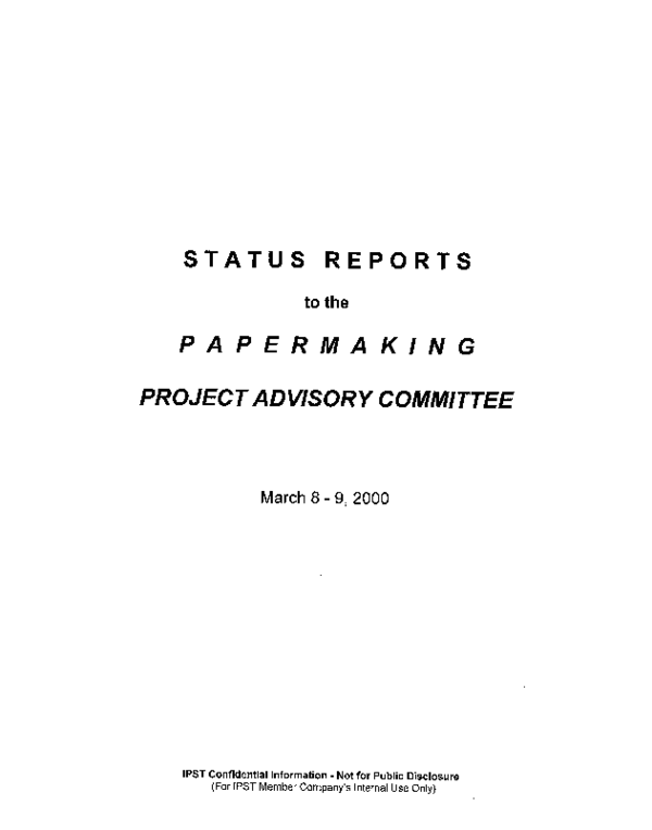 (PDF) Status reports to the Papermaking Project Advisory Committee ...