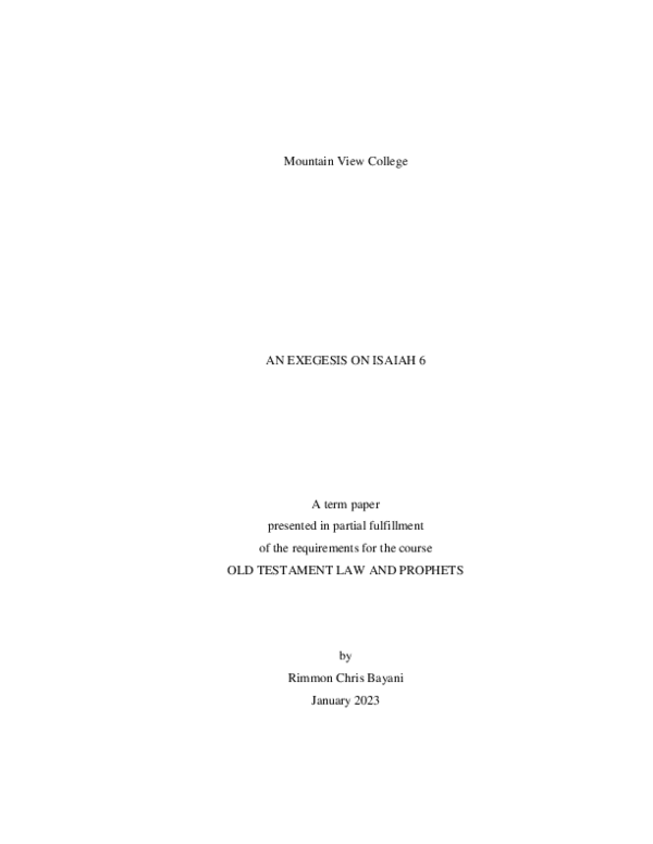  pdf exegesis of isaiah chapter 6